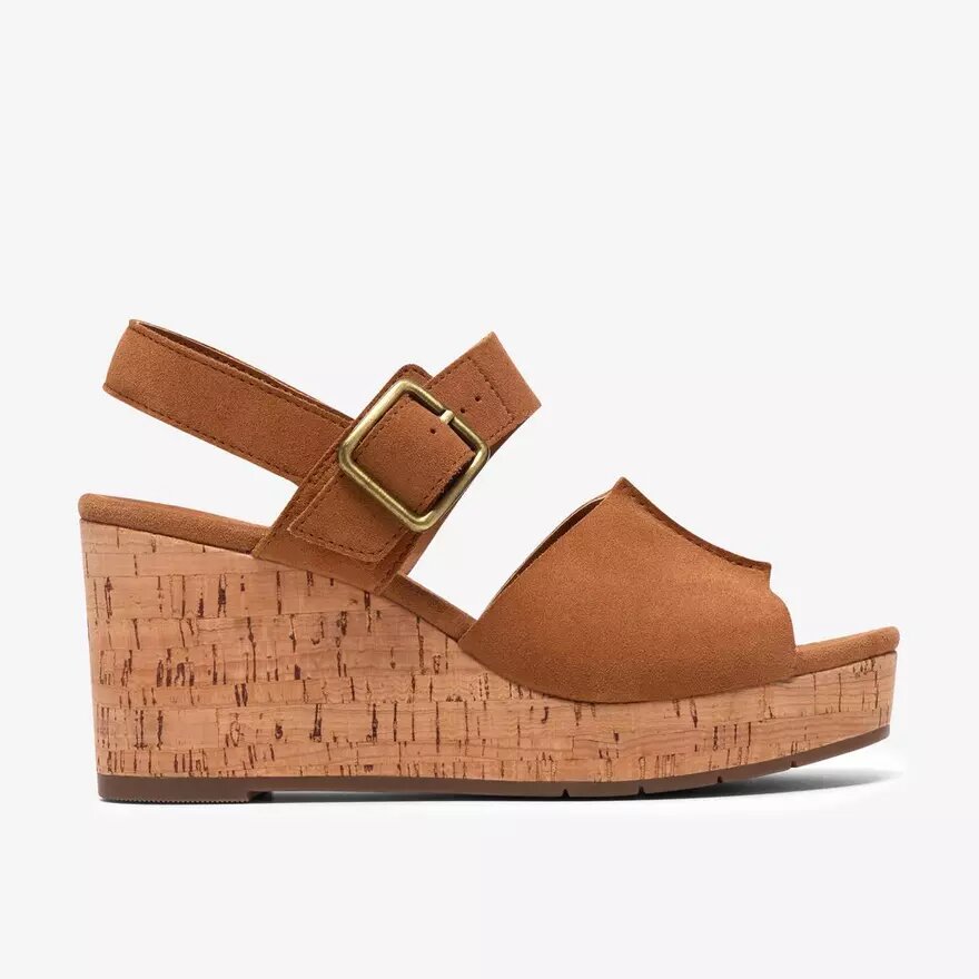 Sabina Dream Keilabsatzschuhe für Damen aus hellbraunem Wildleder Sabina Dream Keilabsatzschuhe für Damen aus hellbraunem Wildleder