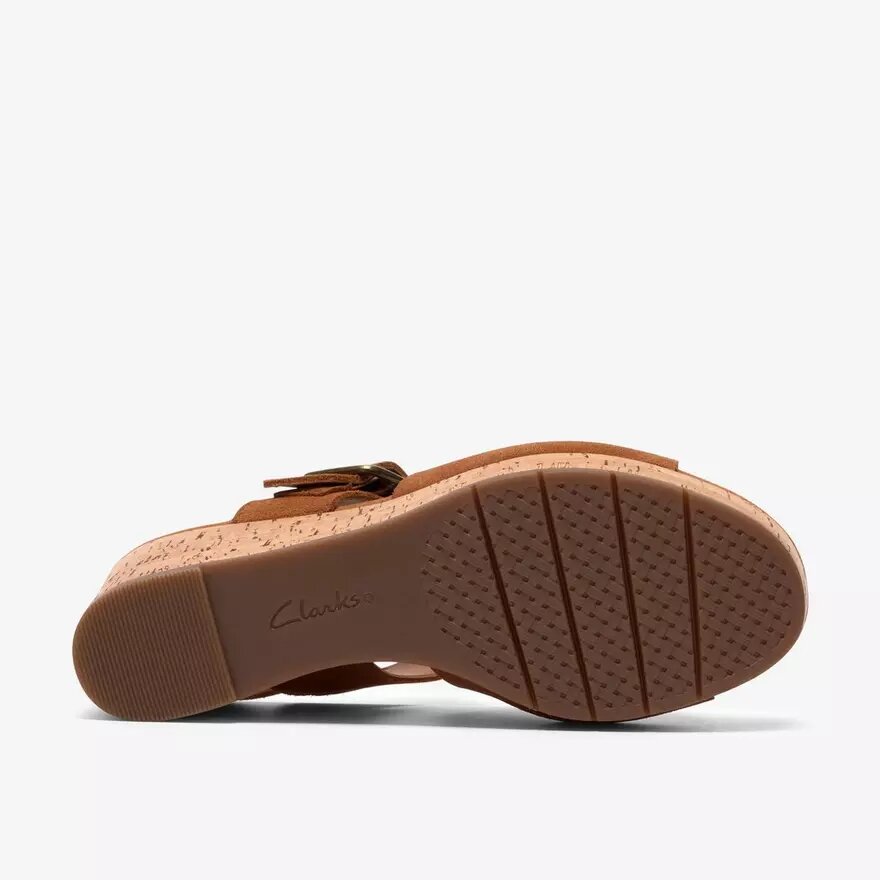 Sabina Dream Keilabsatzschuhe für Damen aus hellbraunem Wildleder Sabina Dream Keilabsatzschuhe für Damen aus hellbraunem Wildleder