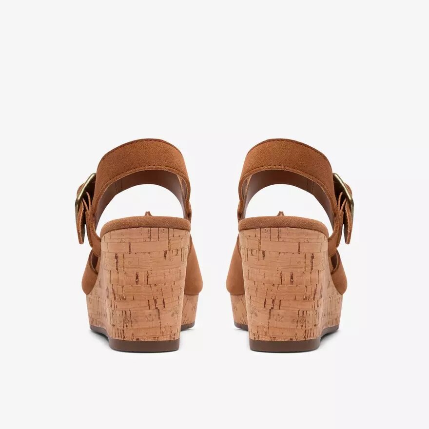 Sabina Dream Keilabsatzschuhe für Damen aus hellbraunem Wildleder Sabina Dream Keilabsatzschuhe für Damen aus hellbraunem Wildleder