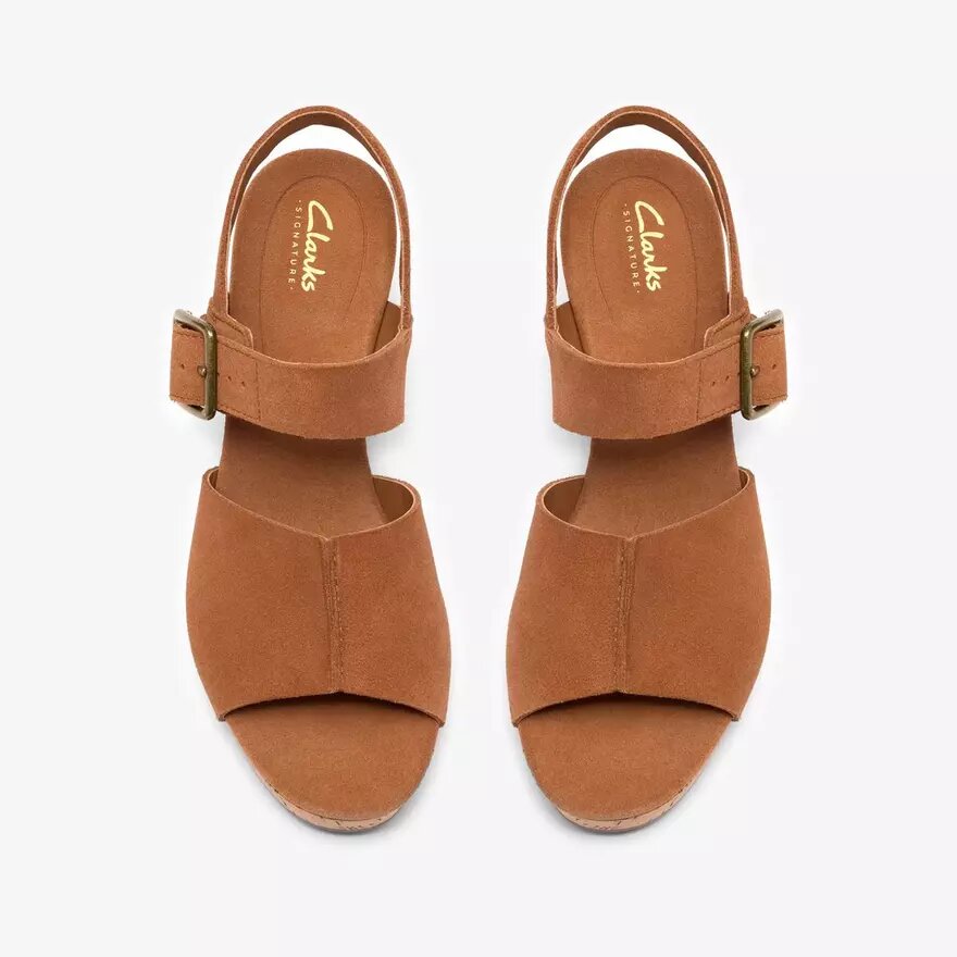 Sabina Dream Keilabsatzschuhe für Damen aus hellbraunem Wildleder Sabina Dream Keilabsatzschuhe für Damen aus hellbraunem Wildleder