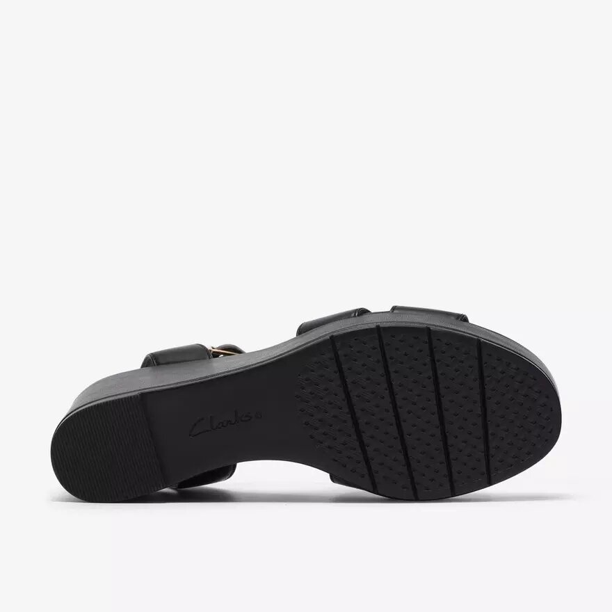 Sabina Hope Keilabsatzschuhe für Damen aus schwarzem Leder Sabina Hope Keilabsatzschuhe für Damen aus schwarzem Leder