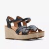 Sabina Strap – Keilabsatzschuhe aus schwarzem Leder für Damen Sabina Strap – Keilabsatzschuhe aus schwarzem Leder für Damen