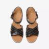 Sabina Strap – Keilabsatzschuhe aus schwarzem Leder für Damen Sabina Strap – Keilabsatzschuhe aus schwarzem Leder für Damen