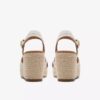 Sabina Strap Keilabsatzschuhe für Damen aus cremefarbenem Leder Sabina Strap Keilabsatzschuhe für Damen aus cremefarbenem Leder
