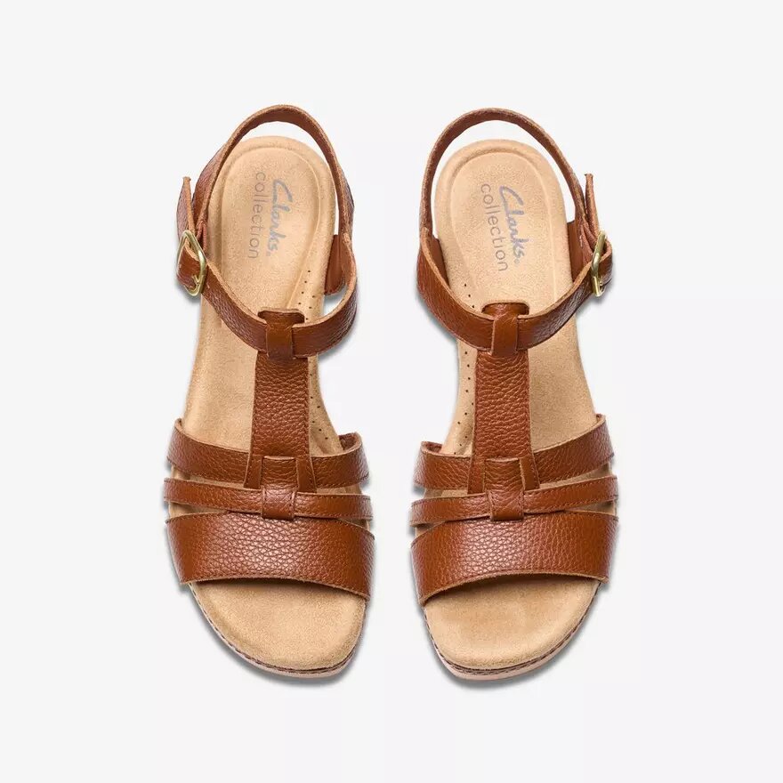 Seannah Madi Tan Keilabsatzsandalen für Damen Seannah Madi Tan Keilabsatzsandalen für Damen