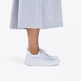 Solevana Damen-Sneaker aus weißem Leder
