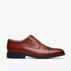 Steadwell Cap Herren-Oxford Schuhe aus dunkelbraunem Leder