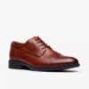 Steadwell Cap Herren-Oxford Schuhe aus dunkelbraunem Leder