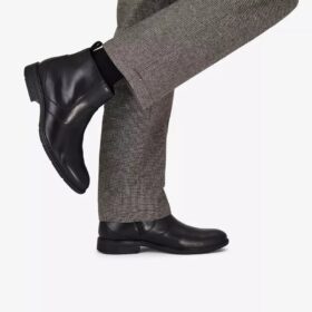 Steadwell Zip Herren-Anzugstiefel aus schwarzem Leder Steadwell Zip Herren-Anzugstiefel aus schwarzem Leder