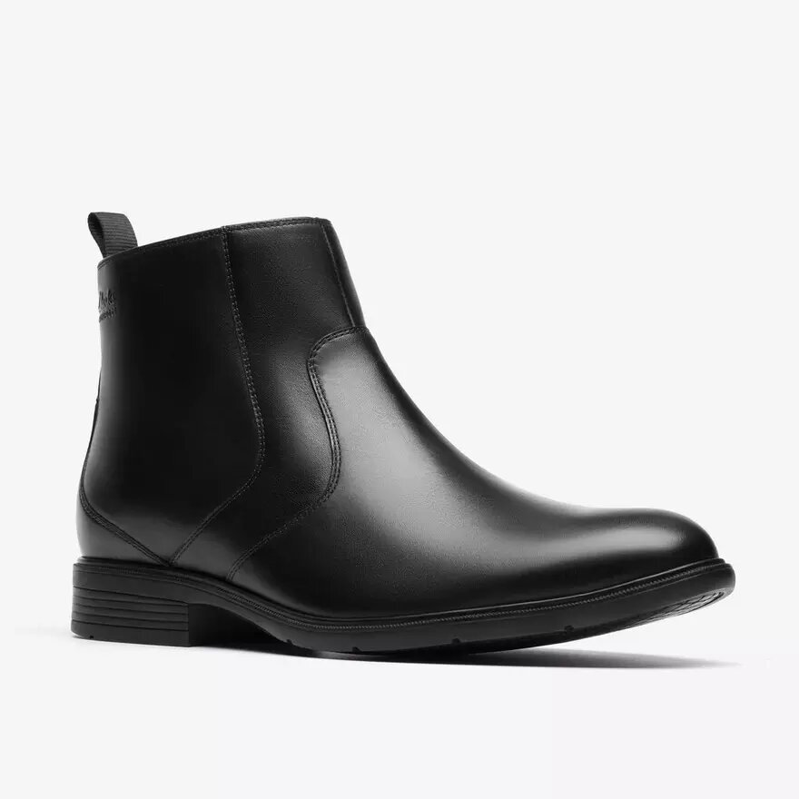 Steadwell Zip Herren-Anzugstiefel aus schwarzem Leder Steadwell Zip Herren-Anzugstiefel aus schwarzem Leder