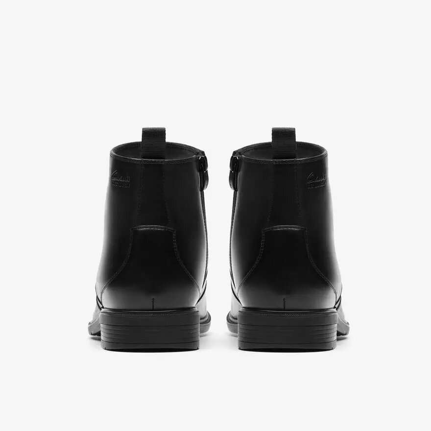 Steadwell Zip Herren-Anzugstiefel aus schwarzem Leder Steadwell Zip Herren-Anzugstiefel aus schwarzem Leder