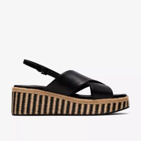 Tessiah Cross2 Schwarze Keilabsätze für Damen