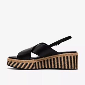 Tessiah Cross2 Schwarze Keilabsätze für Damen