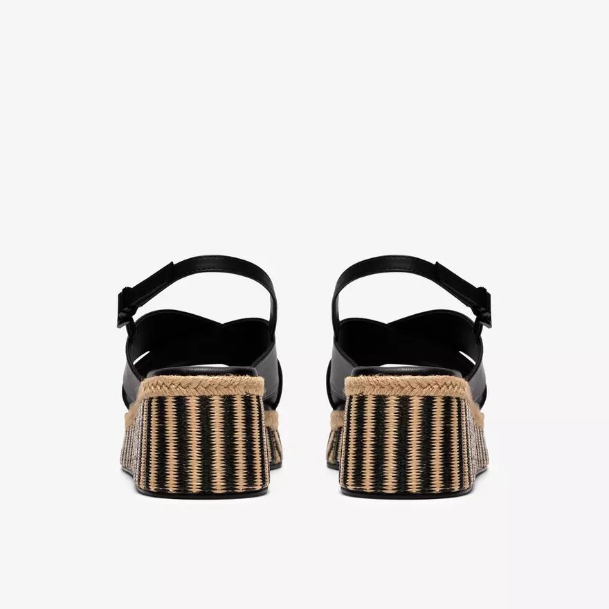 Tessiah Cross2 Schwarze Keilabsätze für Damen Tessiah Cross2 Schwarze Keilabsätze für Damen