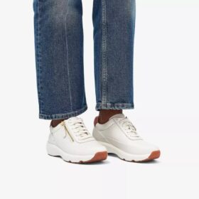 Tivoli Zip Damen-Sneaker aus cremefarbenem Leder Tivoli Zip Damen-Sneaker aus cremefarbenem Leder