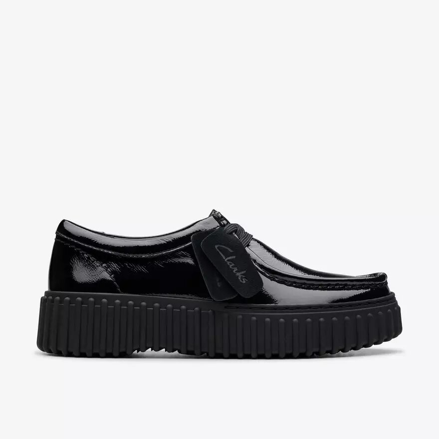Torhill Bee für Damen, schwarz, Lackleder, Wallabee Torhill Bee für Damen, schwarz, Lackleder, Wallabee
