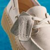 Torhill Boat Damen-Bootsschuhe aus cremefarbenem Nubukleder