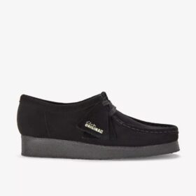 Wallabee™-Damenschuhe aus schwarzem Wildleder