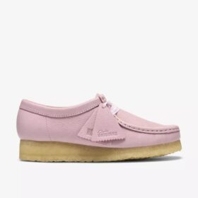 Wallabee für Damen aus Leder in Babyrosa