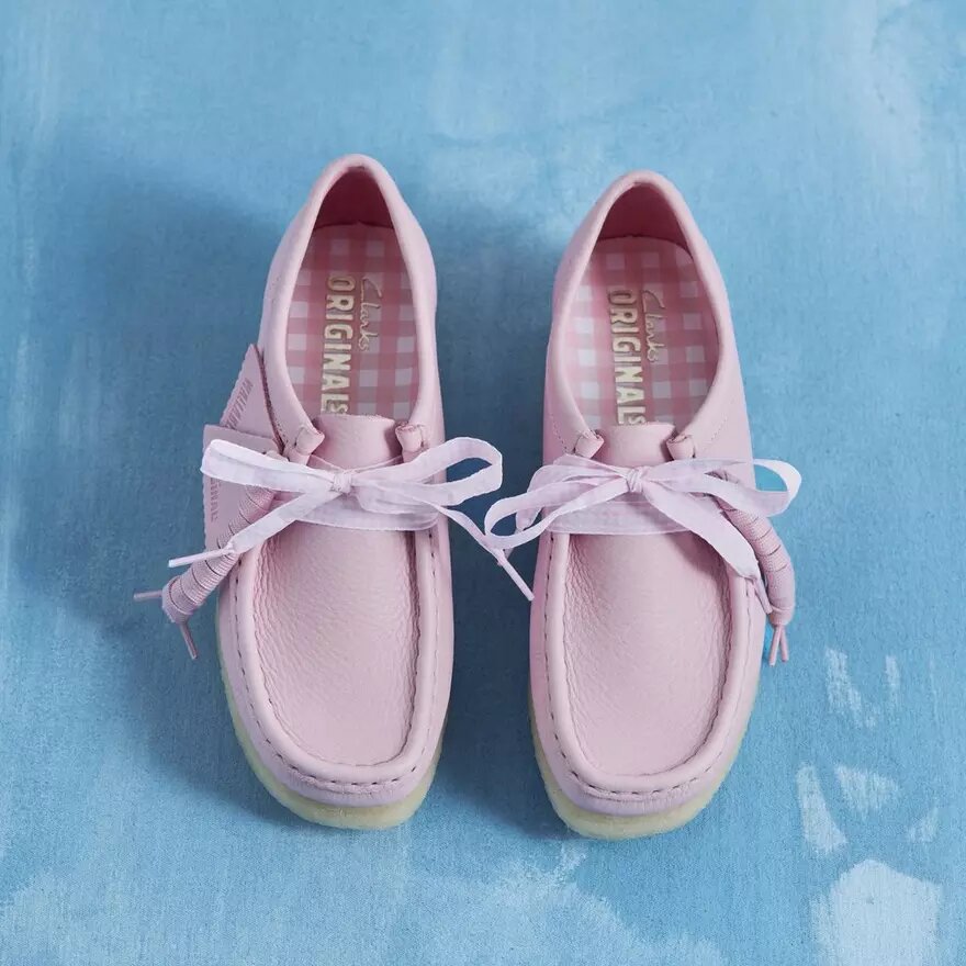 Wallabee für Damen aus Leder in Babyrosa Wallabee für Damen aus Leder in Babyrosa