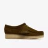 Wallabee für Damen aus olivfarbenem Wildleder