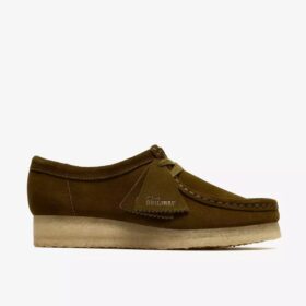Wallabee für Damen aus olivfarbenem Wildleder Wallabee für Damen aus olivfarbenem Wildleder