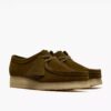 Wallabee für Damen aus olivfarbenem Wildleder