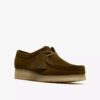 Wallabee für Damen aus olivfarbenem Wildleder