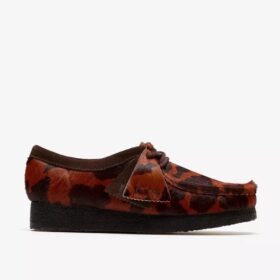 Wallabee für Damen. Wallabees mit braunem Kuhfell-Print