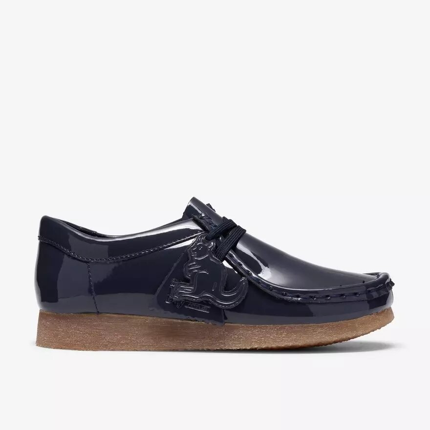 Wallabee für Jungen (Big Kid) – Marineblaue Lack-Wallabees Wallabee für Jungen (Big Kid) – Marineblaue Lack-Wallabees