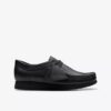 Wallabee™-Kinderschuhe aus schwarzem Leder für ältere Kinder Wallabee™-Kinderschuhe aus schwarzem Leder für ältere Kinder