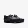 Wallabee™-Kinderschuhe aus schwarzem Leder für ältere Kinder Wallabee™-Kinderschuhe aus schwarzem Leder für ältere Kinder