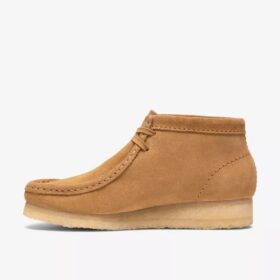 Wallabee-Stiefel für Damen aus hellbraunem Wildleder