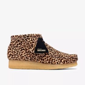 Wallabee-Stiefel für Damen mit Leopardenmuster