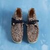 Wallabee-Stiefel für Damen mit Leopardenmuster