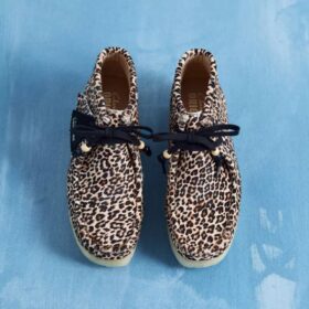 Wallabee-Stiefel für Damen mit Leopardenmuster
