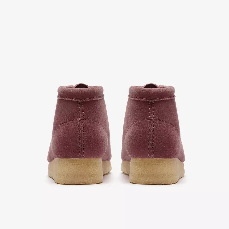 Wallabee-Stiefel für Damen. Rosabraunes Wildleder Wallabee-Stiefel für Damen. Rosabraunes Wildleder