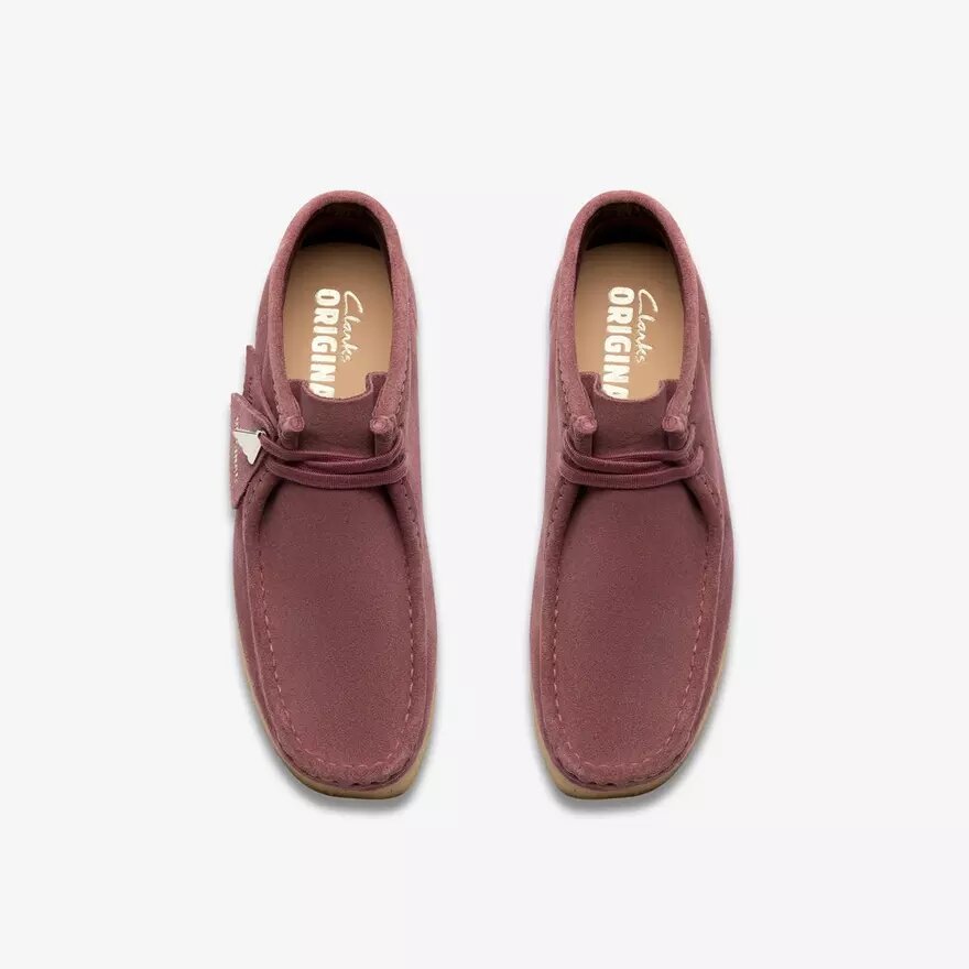 Wallabee-Stiefel für Damen. Rosabraunes Wildleder Wallabee-Stiefel für Damen. Rosabraunes Wildleder