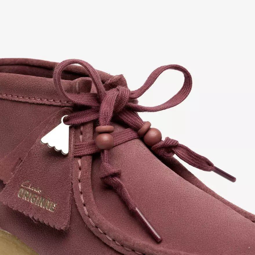 Wallabee-Stiefel für Damen. Rosabraunes Wildleder Wallabee-Stiefel für Damen. Rosabraunes Wildleder