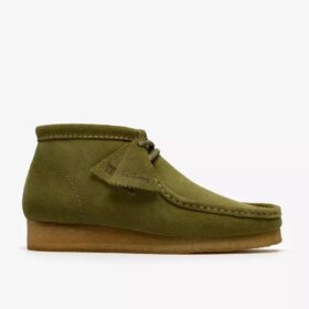 Wallabee-Stiefel für Herren aus grünem Wildleder
