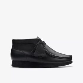 Wallabee-Stiefel für Kinder, ältere Modelle, schwarzes Leder