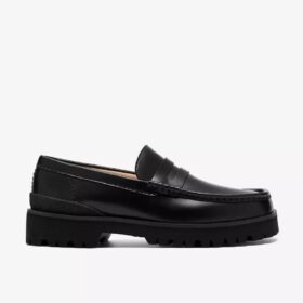 Yukoner Penny Herren-Loafer aus schwarzem Leder